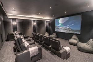 Sony VPL-VW995ES 4K HDR Projector to a Screen Innovations 140" Screen in a private, custom theater